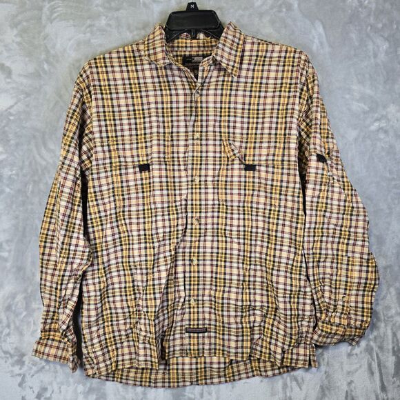 Other - Colo Wear Shirt Mens L Brown Plaid Button Up Cowboy Outdoor Wear Hunting Fishing